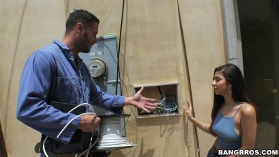 Bang Bros-Cable Guy And Petite Latina-HQPORNERO.COM